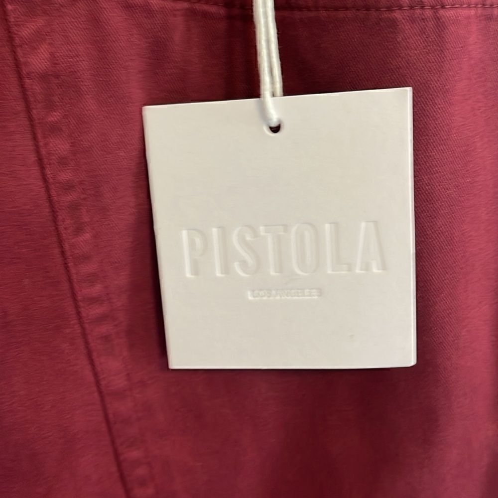 Pistola Tammy Trousers High Waisted Cropped Pants merlot Red Size 30. NWT - Picture 5 of 9